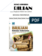 Kunci Jawaban BRILIAN BAHASA INDONESIA SMA Kelas XII (2018)