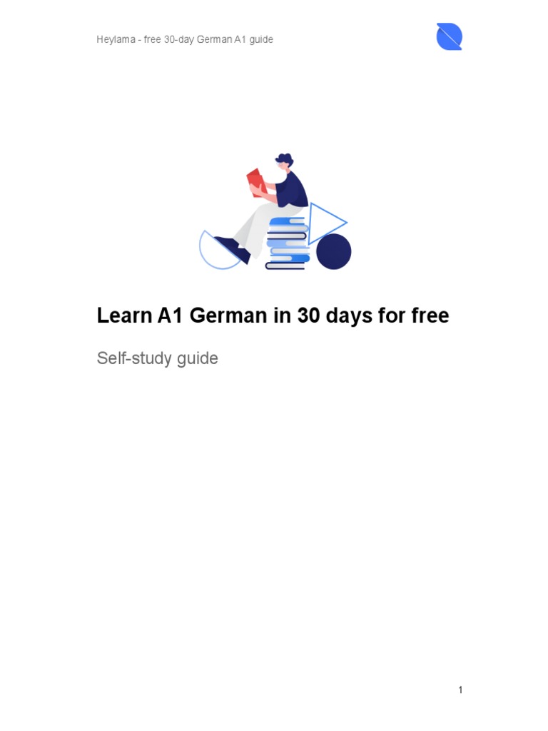 30-Day A1 German Learning Guide | PDF | English Language | Grammatical ...