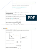 Determinantes e Transformações Lineares - Resumo e Exercícios Resolvidos