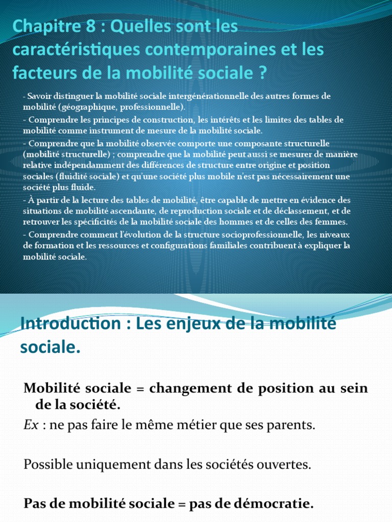 intro dissertation mobilite sociale