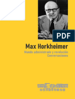 Horkheimer - Mundo Administrado y Revolucion