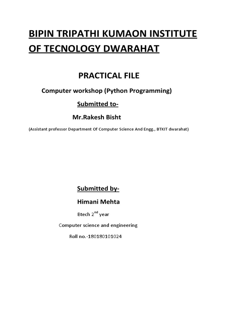 Python Practicals | PDF