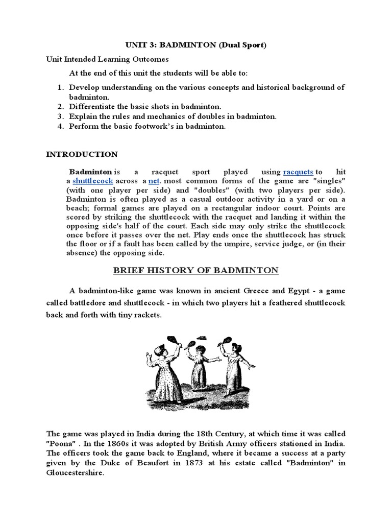 Badminton Pdf