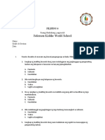 FILIPINO 6 1st Quarterly Exam