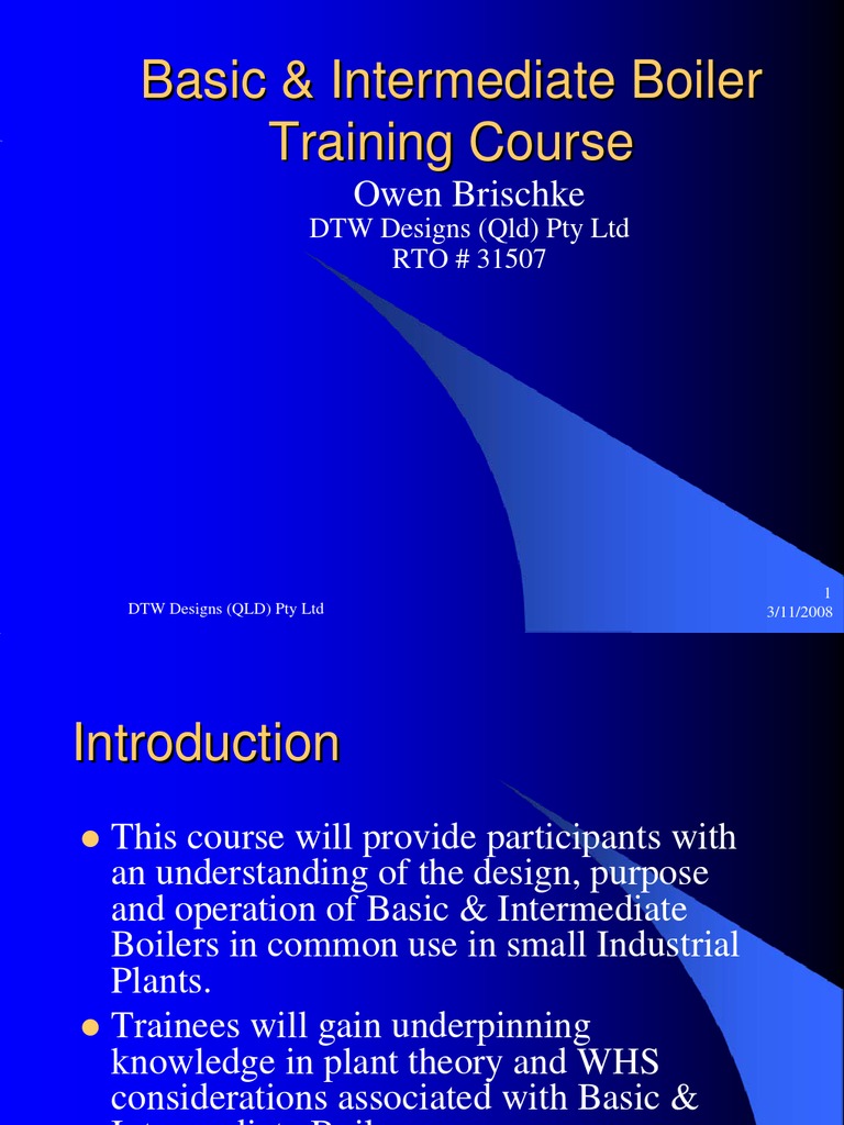 Basic & Intermediate Boiler Training | PDF | Boiler | Valve