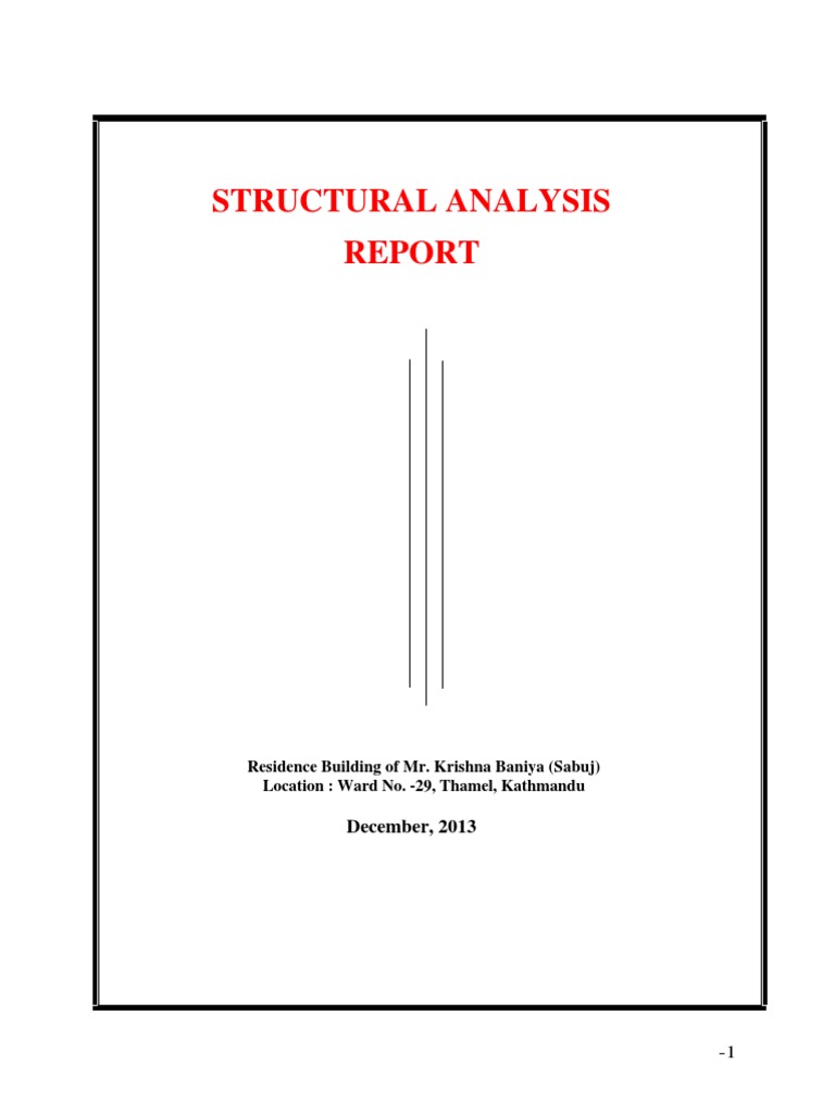 Structural Analysis Report for Residence Building | PDF | Concrete ...