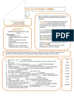 Stative Vs Dynamic Verbs