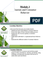 Module 3. Tourism and Consumer Behavior