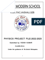 Physics Project File by Vidish XII-A