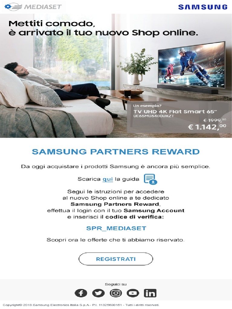 Convenzione Mediaset Samsung | PDF
