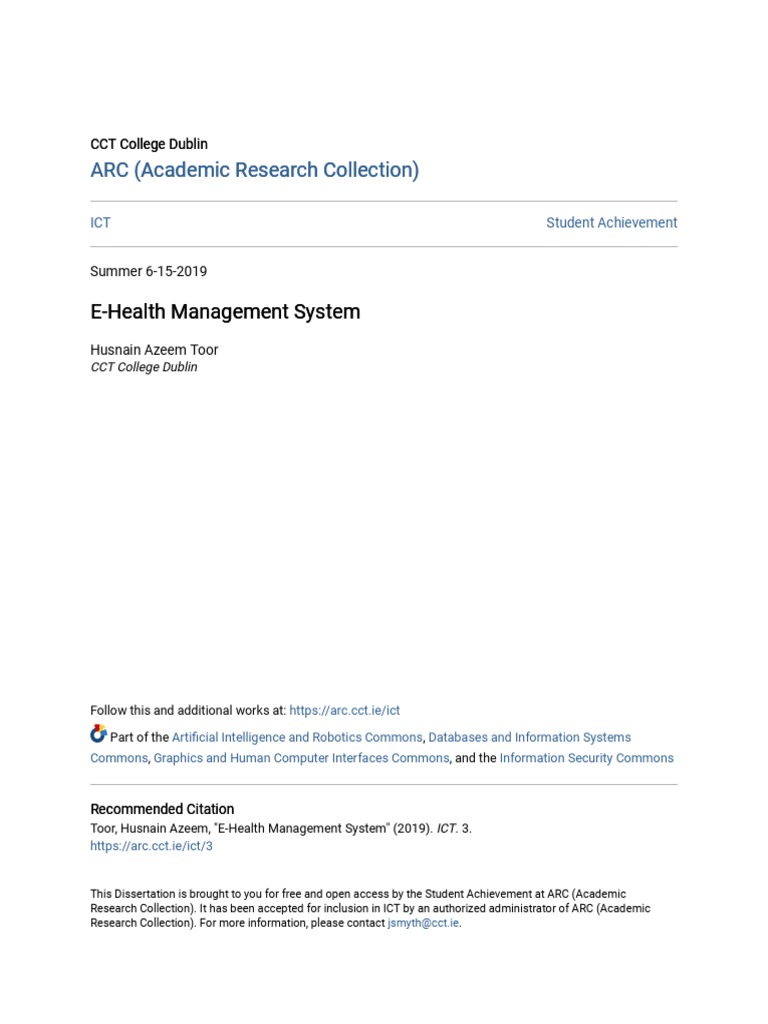 Design and Development of an Electronic Health Management System for