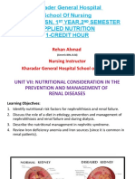 UNIT-7 NUTRITIONAL CONSIDERATION IN THE PREVENTION AND MANAGEMENT OF RENAL DISEASES (1)