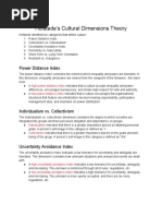 Hofstede's Cultural Dimensions Theory