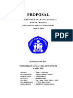 Proposal Bantuan Dana Sosial Rehab PAUD Kasih Ibu Pekon Giritunggal 17 Maret 2014