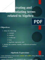 Illustrating and Differentiating Terms Related To Algebra
