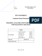 Building Analysis and Warning Tool For Malicious Apk Files Document