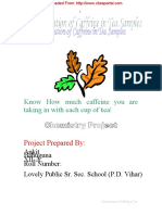Vdocument - in Cbse Xii Chemistry Project Determination of Caffeine in Tea Samples