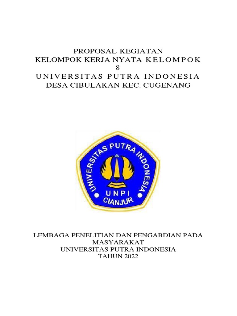 Proposal Kegiatan KKN 2022 Cibulakan | PDF