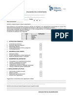 Formato Evaluacion de Capacitacion Asesores en Prevencion ARP