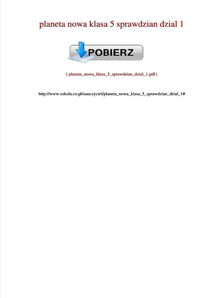 Geografia Klasa 5 Dzial 3 PDF Planeta Nowa Klasa 5 Sprawdzian Dzia 1 Compress | PDF