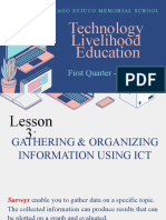 Lesson 3 Gathering & Organizing Information Using Ict