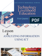Lesson 4 Analyzing Information Using ICT