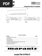 Download Marantz PM47 PM57 74PM47 74PM57 Integrated Amplifier Service Manual by kiewqq SN60897659 doc pdf