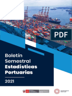 Boletín Semestral Estadísticas Portuarias 2021 incremento