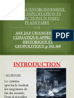 AXE 2 LE CHANGEMENT CLIMATIQUE APPROCHES HISTORIQUE ET GÉOCLIMATIQUE