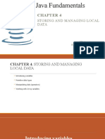 Chapter 3java Fundamentals. - Storing and Managing Local Data