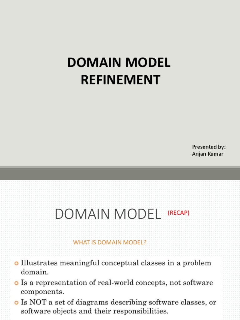 Domain Model Refinement | PDF