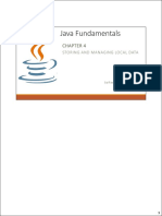 Chapter 4 Java Fundamentals. Chapter 4 - Storing and Managing Local Data - Completed