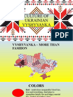 Culture of Ukrainian Vyshyvanka