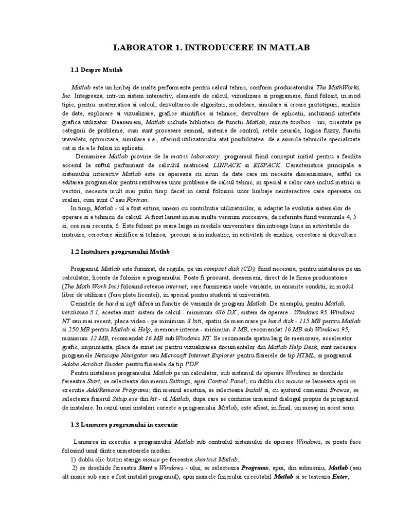 Laboratorul 1 | PDF