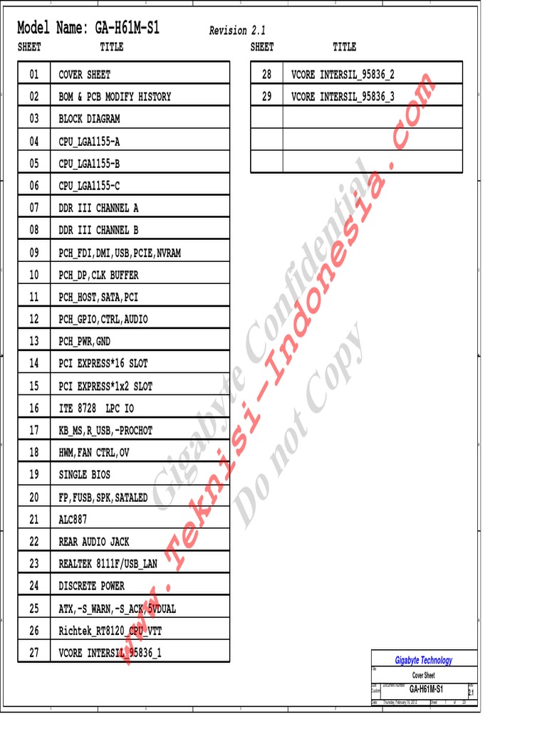 Gigabyte GAH61MS1 PDF Electronics Computing