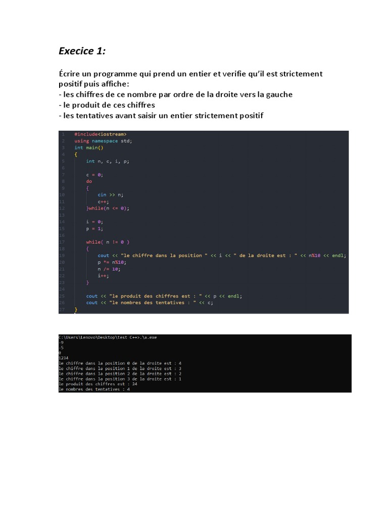 Test C++ Correction PDF