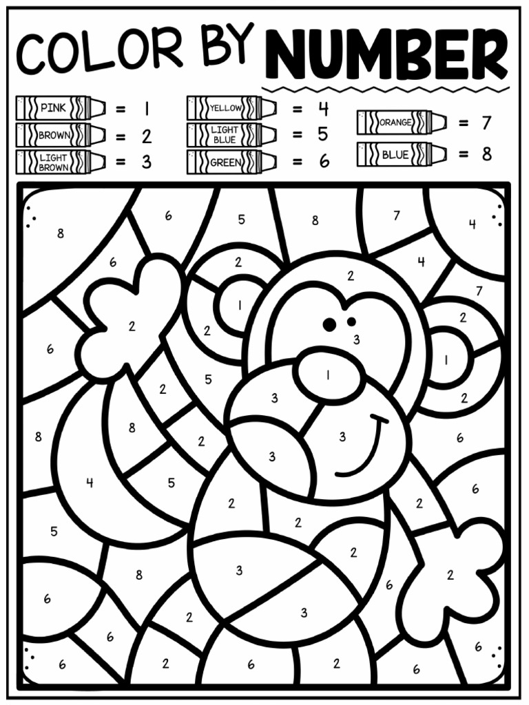 Animal Color by Number PDF
