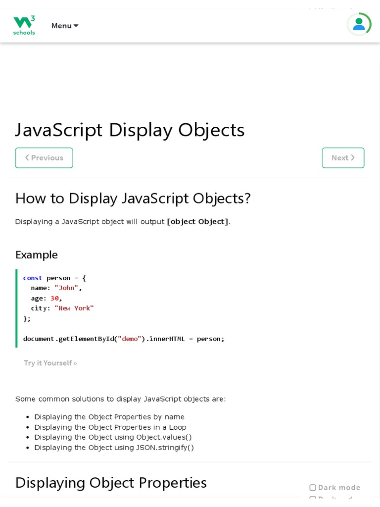 JavaScript Display Objects | PDF