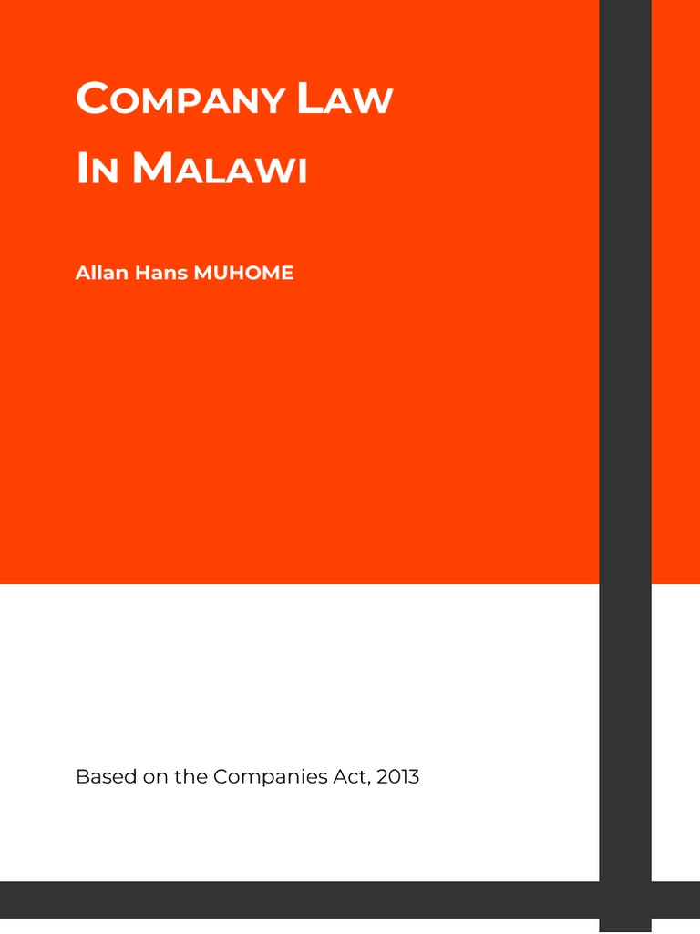 Company Law In Malawi Allan Hans Muhome 0 PDF