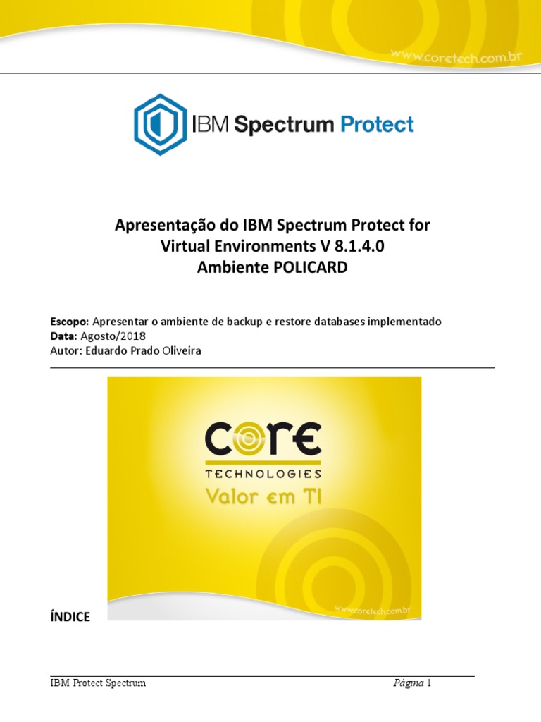Backup e Restauração com IBM Spectrum Protect | PDF | Máquina virtual ...
