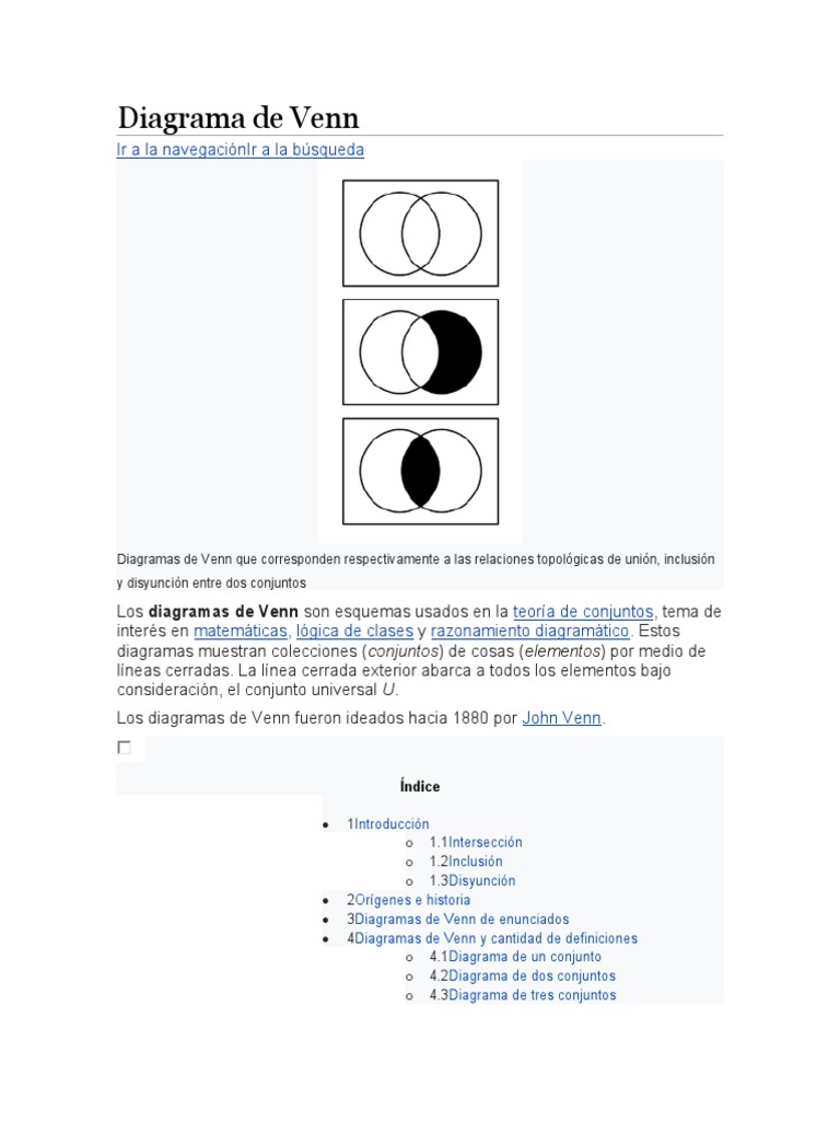 Diagrama de Venn | PDF