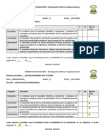 FORMATO DE EVALUACIÓN DE ESTUDIANTES Estrategia Talleres 