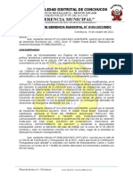 Municipalidad de Conchucos aprueba plan de trabajo por S/87,260