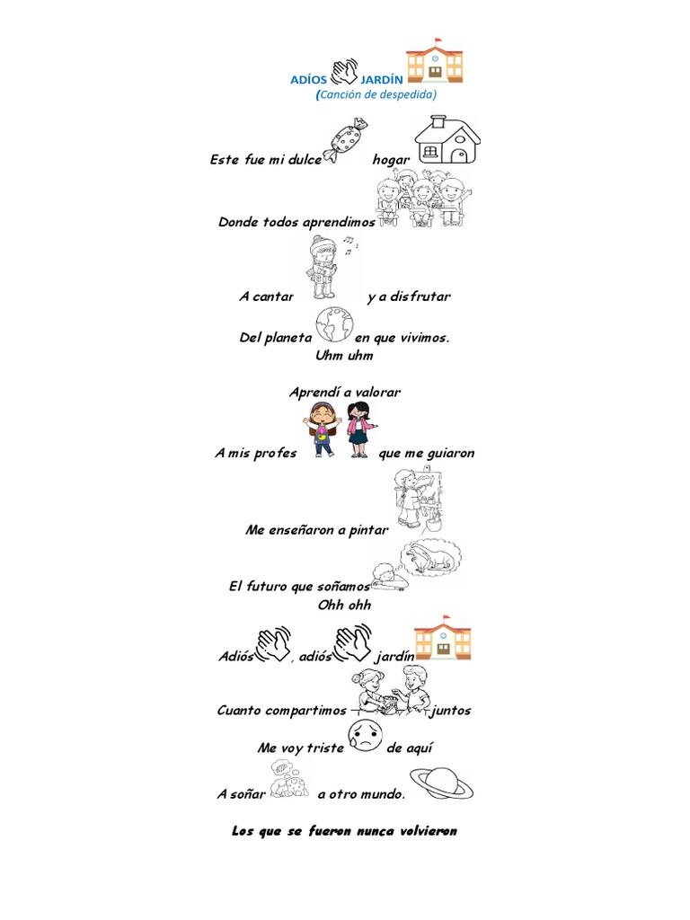 Cancion Despedida Pdf