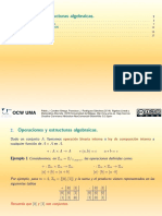 Operaciones y Estructuras Algebraicas