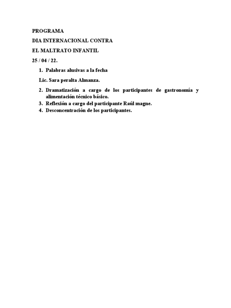 PROGRAMA 25 de Abril | PDF