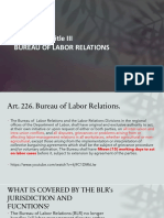 Title III - Bureau of Labor Relation
