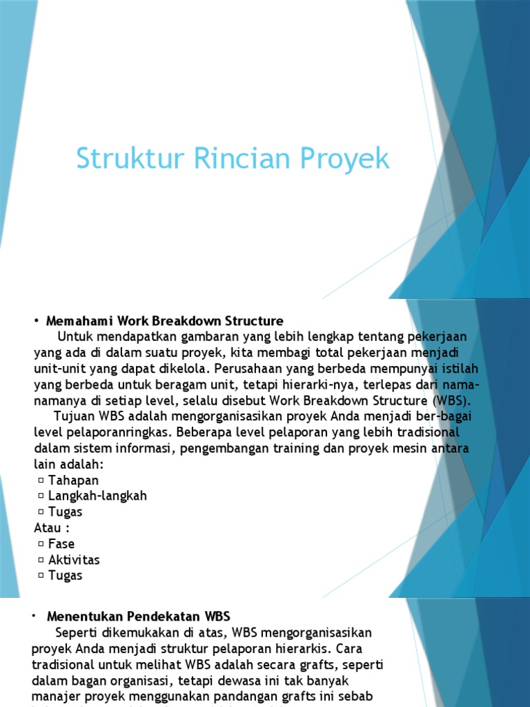 Struktur Rincian Proyek dan WBS | PDF
