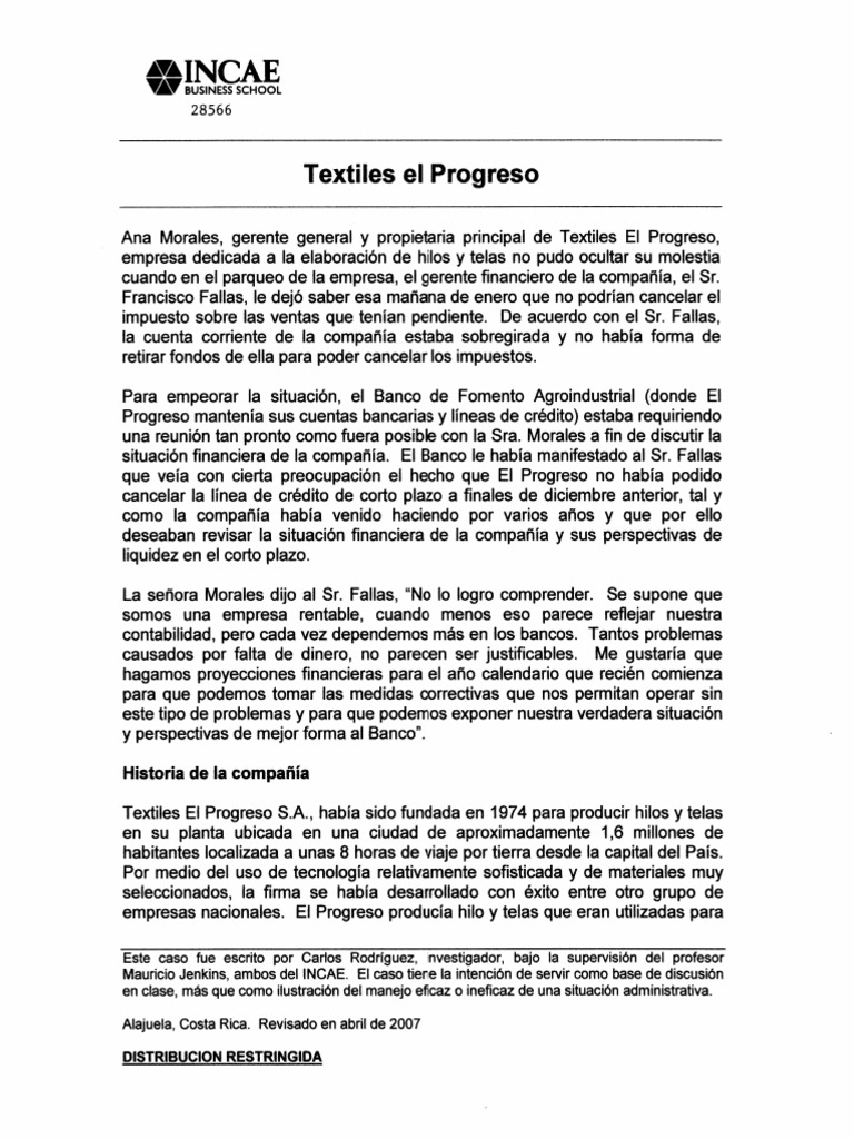 Textiles El Progreso | PDF
