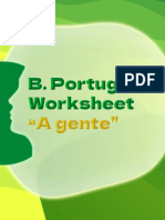 Worksheet "A Gente" Br. Portuguese + Correction